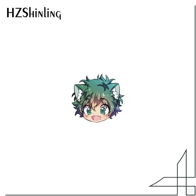 Cartoon Anime Acrylic Lapel Pins My Hero Academia Midoriya Izuku All·Might Todoroki Shoto Resin Epoxy Pins Badge