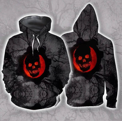 Game war machine 5 3D printed Hooded Sweatshirt gears Cosplay clothing men&#39;s and women&#39;s casual sports long sleeve coat Gears of War