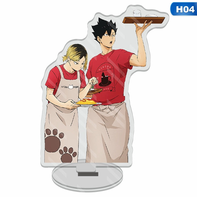 Anime Haikyuu!! Acrylic Desk Stand Figures Models Volleyball Teenagers Figures Plate Holder Cake Topper Activities Table Decor