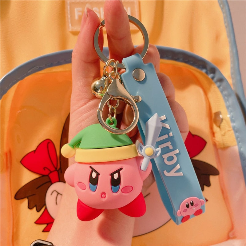 Cartoon Waddle Dee Doo Game Sweet Pink Kirby Anime Pendant Kabi  Keychian Children Birthday Gifts Women Car Bag Key Chian Girls