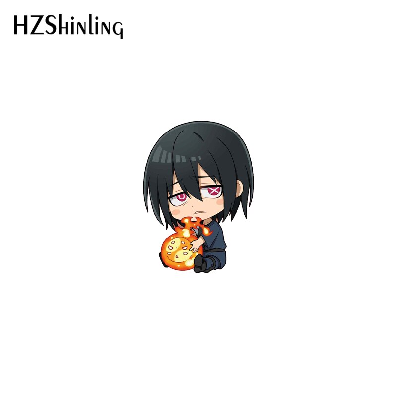 2021 New Anime Fire Force Acrylic Lapel Pin Shinmon Maki Tamaki Hibana Epoxy Butterfly Clasp Pin Handmade Butterfly Brooch