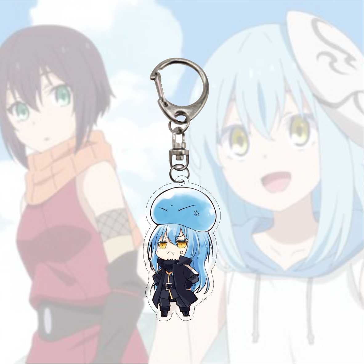 Anime That Time I Got Reincarnated as a Slime Keychain Kawaii Rimuru Tempest Figures Pendant Key Chain Bag Charm Fans Collection