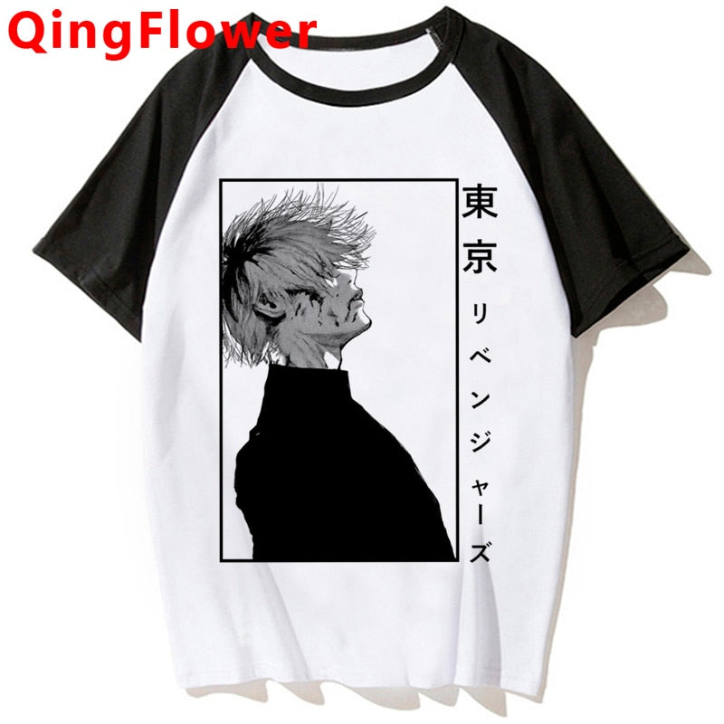 Japanese Anime Kaneki Ken Y2k Tokyo Ghoul T Shirt Men Kawaii Manga Graphic Tees Fashion Tshirt Summer 90s Tops T-shirt Male