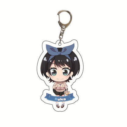 Manga Kanojo Okarishimasu Keychain Anime Rent A Girlfriend Key Chain Ichinose Chizuru Acrylic Figure Key Ring Bag Charm Trinkets