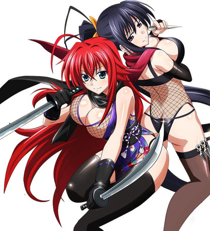 Three Ratels FC157 High School DxD Rias Gremory And Himejima Akeno Sexy 3D Sticker Car Styling Vinyl Car Window Wiper Decal