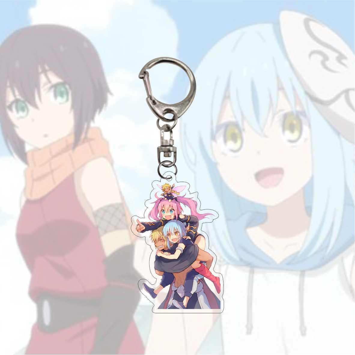 Anime That Time I Got Reincarnated as a Slime Keychain Kawaii Rimuru Tempest Figures Pendant Key Chain Bag Charm Fans Collection