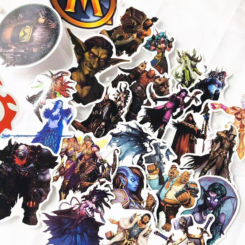 World of Warcraft Sticker Cosplay Accessories Prop Decal Waterproof Cartoon Collect Stickers