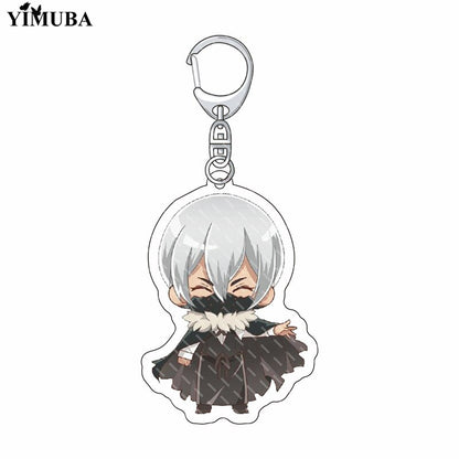 Anime Dr. Stone Keychain Senku Ishigami Oki Taiju Ogawa Yuzuriha Kohaku Acrylic Figure Key Chain Backpack Schoolbag Charm Keyring