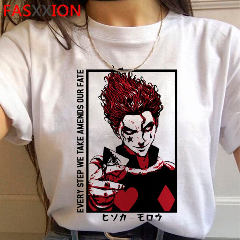 Hunter x Hunter killua zoldyck kurapika hxh t-shirt male japanese 2021 print couple clothes  clothes