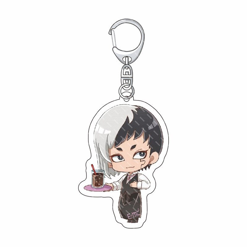 Anime Dr. Stone Keychain Senku Ishigami Oki Taiju Ogawa Yuzuriha Kohaku Acrylic Figure Key Chain Backpack Schoolbag Charm Keyring