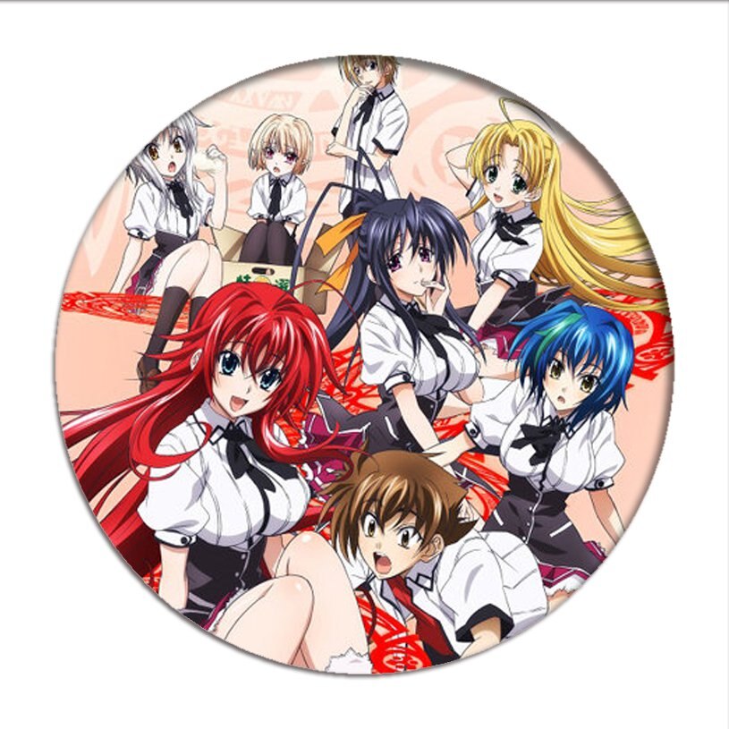 High School DxD Cosplay Badges Rias Gremory Brooch Tsto Issei Icon Collection Breastpin for Backpacks Clothing