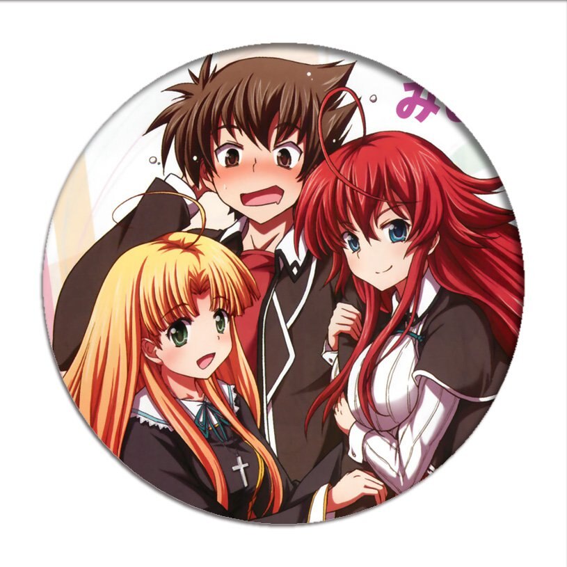 High School DxD Cosplay Badges Rias Gremory Brooch Tsto Issei Icon Collection Breastpin for Backpacks Clothing