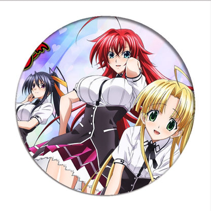 High School DxD Cosplay Badges Rias Gremory Brooch Tsto Issei Icon Collection Breastpin for Backpacks Clothing