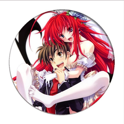 High School DxD Cosplay Badges Rias Gremory Brooch Tsto Issei Icon Collection Breastpin for Backpacks Clothing