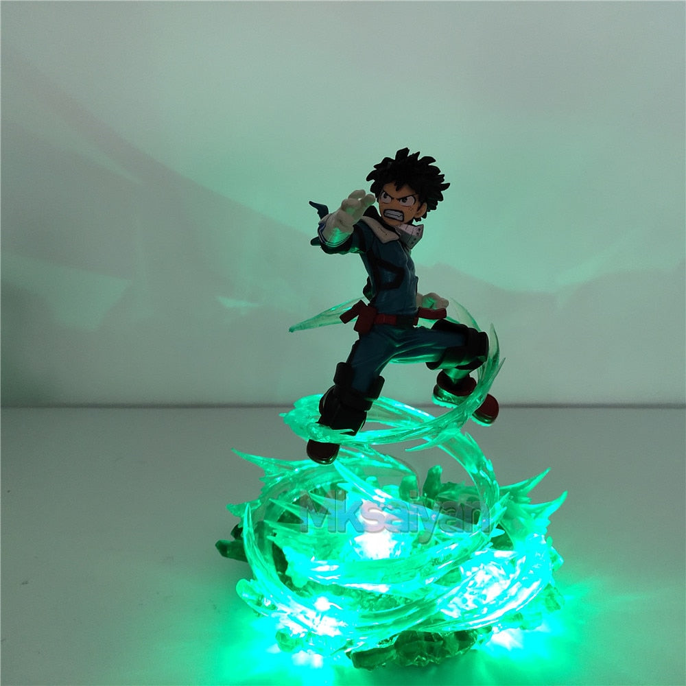 My Hero Academia Figure Bakugou Katsuki VS Midoriya Izuku DIY Model LED Light Action Figures Anime Boku no Hero Academia Toys