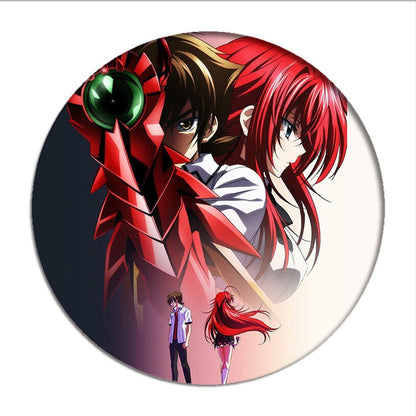 High School DxD Cosplay Badges Rias Gremory Brooch Tsto Issei Icon Collection Breastpin for Backpacks Clothing