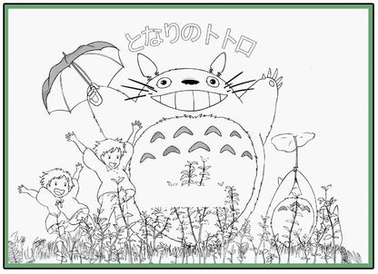 Anime My Neighbor Totoro Coloring Book For Children Adult Relieve Stress Kill Time Painting Drawing antistress Books gift