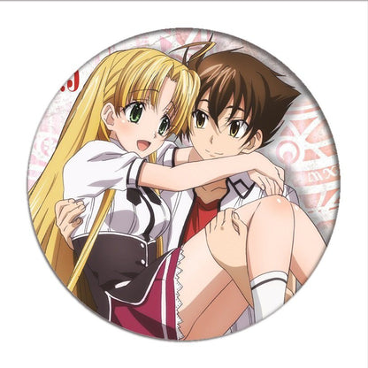 High School DxD Cosplay Badges Rias Gremory Brooch Tsto Issei Icon Collection Breastpin for Backpacks Clothing