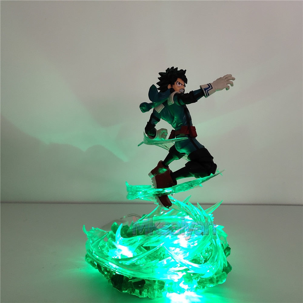 My Hero Academia Figure Bakugou Katsuki VS Midoriya Izuku DIY Model LED Light Action Figures Anime Boku no Hero Academia Toys