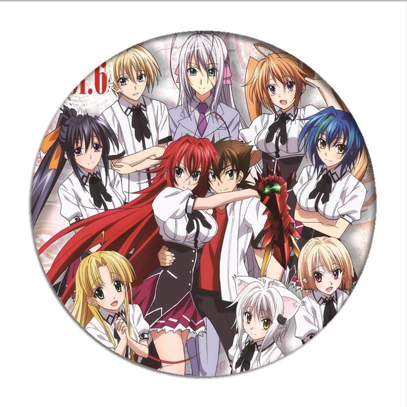 High School DxD Cosplay Badges Rias Gremory Brooch Tsto Issei Icon Collection Breastpin for Backpacks Clothing