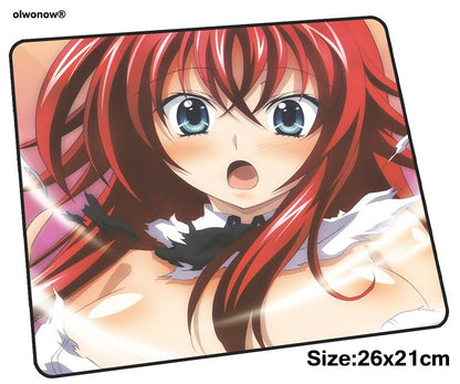 High School DxD mousepad 26x21cm gaming mouse pad gamer mat Professional game computer desk padmouse keyboard Indie Pop play mat