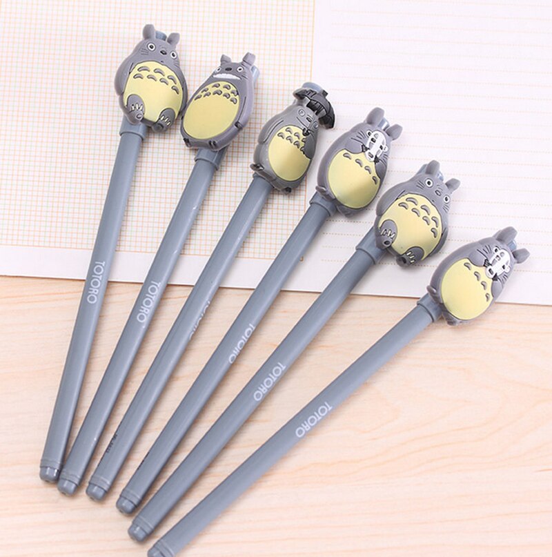 4 Pcs / Lot Novelty Lovely My Neighbor Totoro Gel Ink Pen Papelaria Escolar School Office Supply Promotional Gift Signature Pens