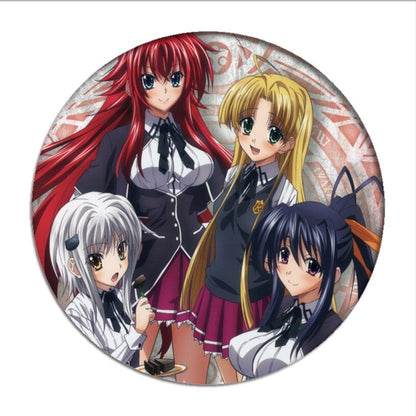 High School DxD Cosplay Badges Rias Gremory Brooch Tsto Issei Icon Collection Breastpin for Backpacks Clothing