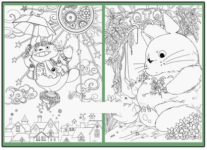 Anime My Neighbor Totoro Coloring Book For Children Adult Relieve Stress Kill Time Painting Drawing antistress Books gift