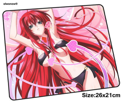 High School DxD mousepad 26x21cm gaming mouse pad gamer mat Professional game computer desk padmouse keyboard Indie Pop play mat