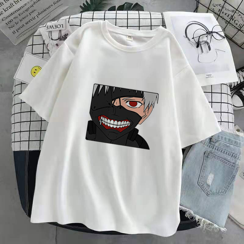 Oversized T-Shirt Men Women Cartoon Hot Japanese Anime Tokyo Ghoul Kaneki Ken Graphic Fashion Unisex Tshirt Summer Top female