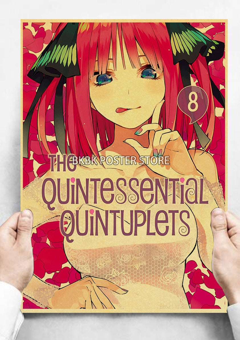 The Quintessential Quintuplets Poster Classic Nostalgia Wall Sticker Posters and Home Decoration Kraft Room Decoration Chambre