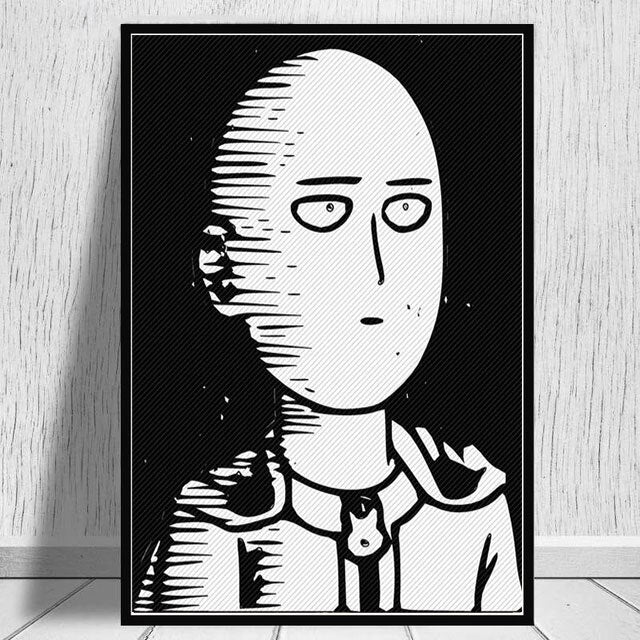 Modern Art Canvas Painting Saitama One Punch Man Posters and Prints Wall Art Picture for Living Room Decor Cuadros