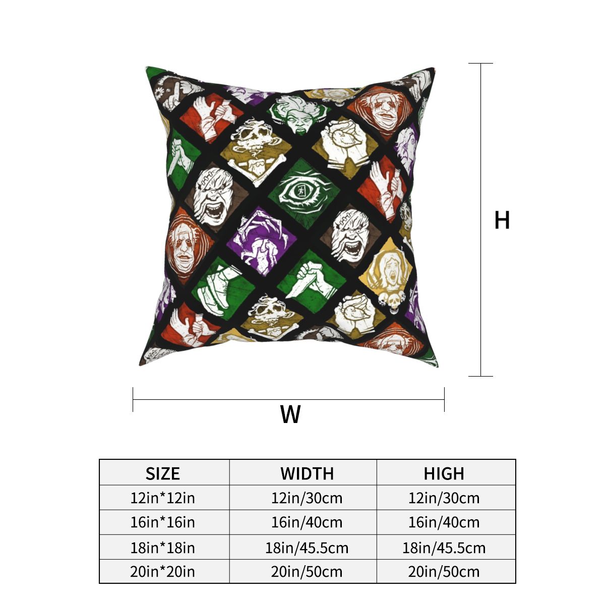 Dead By Daylight Perks Square Pillowcase Polyester Printed Decor Sofa Seater Cushion Cover Wholesale 18&quot;