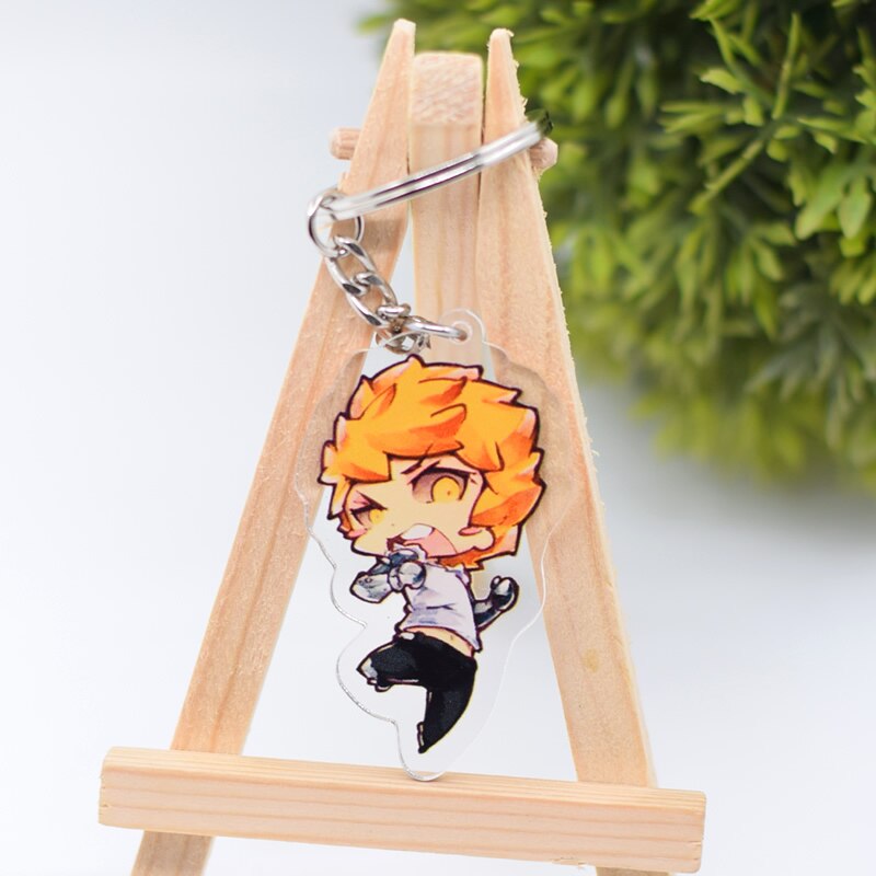 One Punch Man Keychain Series-3 Cute Double Sided Saitama Key Chain Pendant Acrylic Anime Accessories Cartoon Keyring