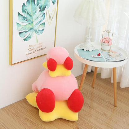 25Cm Kawaii Kirby Plush Toy Lovely Stuffed Animal Plush Ragdoll Soft Peluche Cute Kirby with Star Home Decor Room Accessory Gift