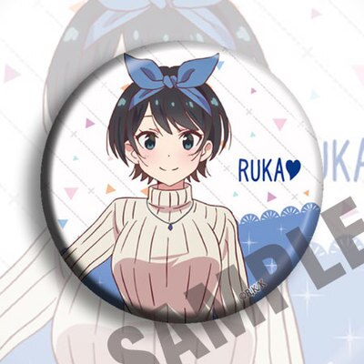 Anime Rent Girlfriend Chizuru Mami Ruka Sumi 58mm Acrylic Badges Brooch Round Icons