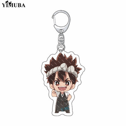 Anime Dr. Stone Keychain Senku Ishigami Oki Taiju Ogawa Yuzuriha Kohaku Acrylic Figure Key Chain Backpack Schoolbag Charm Keyring