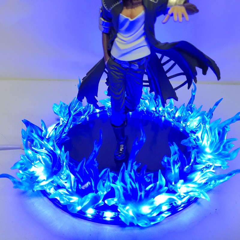 Anime Figure My Hero Academia Dabi Blue Fire Scene DIY Led PVC Toy 17cm Boku no Hero Academia Dabi Action Figurine Doll Juguetes