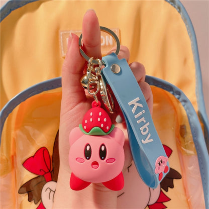 Cartoon Waddle Dee Doo Game Sweet Pink Kirby Anime Pendant Kabi  Keychian Children Birthday Gifts Women Car Bag Key Chian Girls