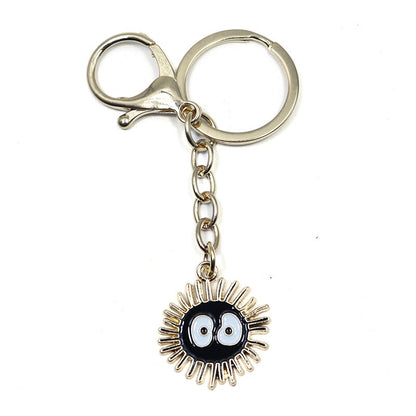 Spirited Away No Face Man Keychain Cartoon Fairydust Keyrings Car Bags Keyholder Alloy Pendants Key Chain Buckle Newest Handmade