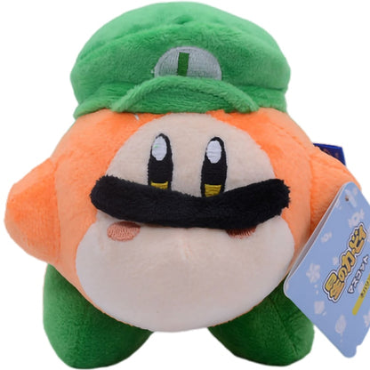 10 Cm Kawaii Super Mario Bros Luigi Soft Stuffed Plush Dolls Anime Kirby Characters Decor Pillow Keychain Classic Kids Toy Gift