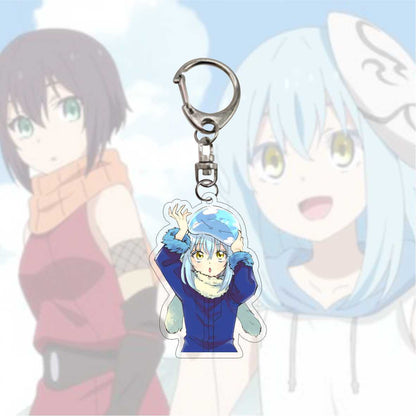 Anime That Time I Got Reincarnated as a Slime Keychain Kawaii Rimuru Tempest Figures Pendant Key Chain Bag Charm Fans Collection