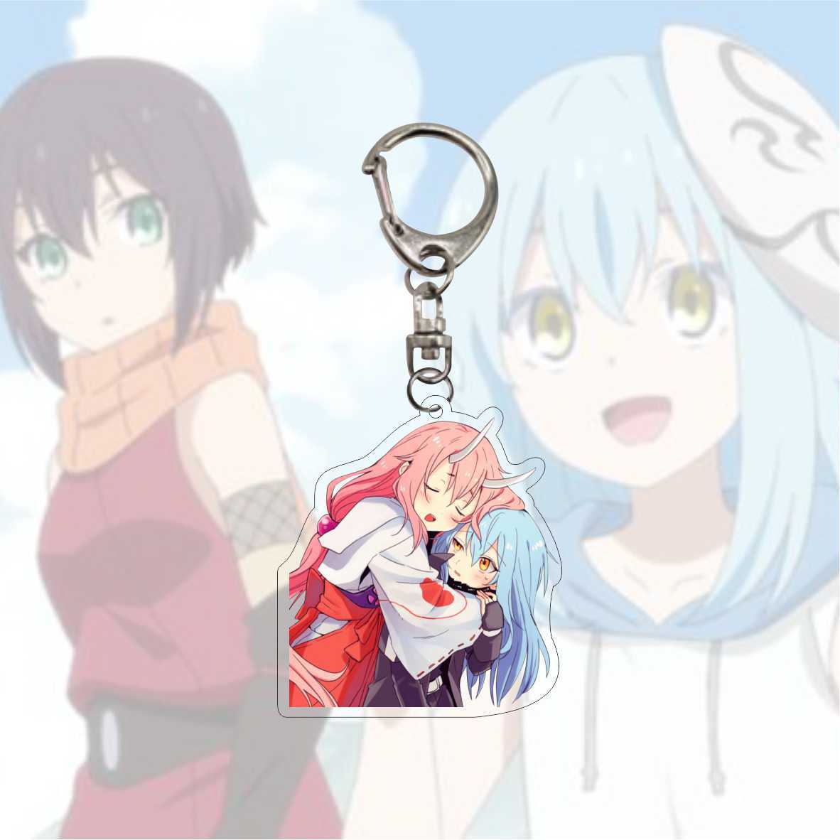 Anime That Time I Got Reincarnated as a Slime Keychain Kawaii Rimuru Tempest Figures Pendant Key Chain Bag Charm Fans Collection