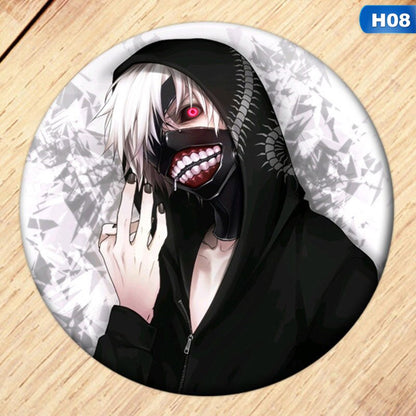 1Pcs Japan Anime Tokyo Ghoul Album Brooch Pin Badge Accessories For Clothes Hat Backpack Decoration Men Women Boy Girl Gifts