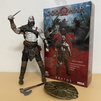 NECA God of War 2 II Action Figure Ghost of Sparta Kratos In Ares Armor W Blades Action Figure Model Toys Doll Gift Boxed