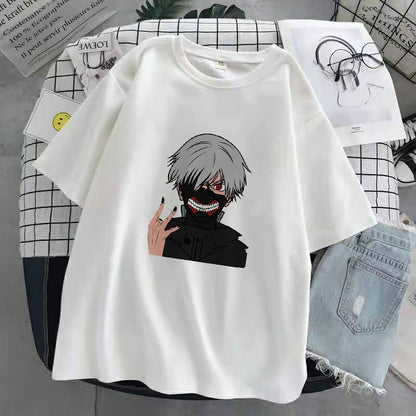 Oversized T-Shirt Men Women Cartoon Hot Japanese Anime Tokyo Ghoul Kaneki Ken Graphic Fashion Unisex Tshirt Summer Top female