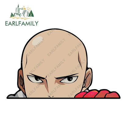 Anime One Punch Man Cartoon Saitama Peeker Car Stickers Vinyl JDM Graffiti Auto Motorcycle Decals