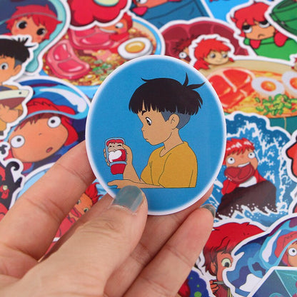 10/20/35PCS Japanese Anime Ponyo on the Cliff by the Sea Stickers Luggage Skateboard Graffiti Waterproof Sticker Fun Toy Kids