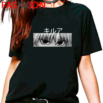 Hunter x Hunter killua zoldyck kurapika hxh t-shirt male japanese 2021 print couple clothes  clothes