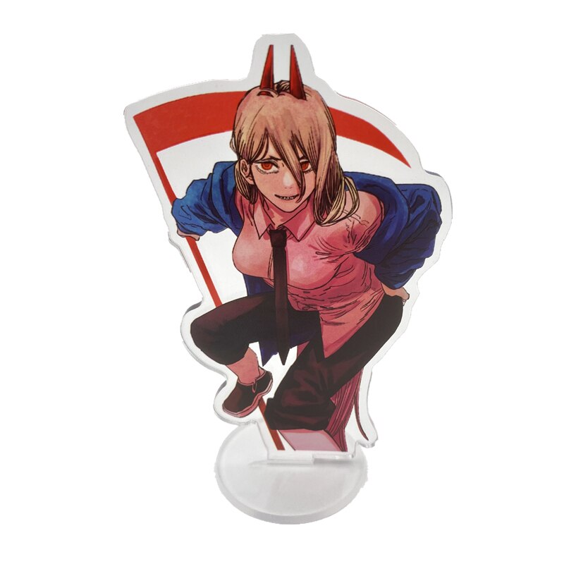 Anime Chainsaw Man Figure Stand Model Denji Pochita Power Hayakawa Aki Standing Plate Acrylic Cartoon Cosplay Props